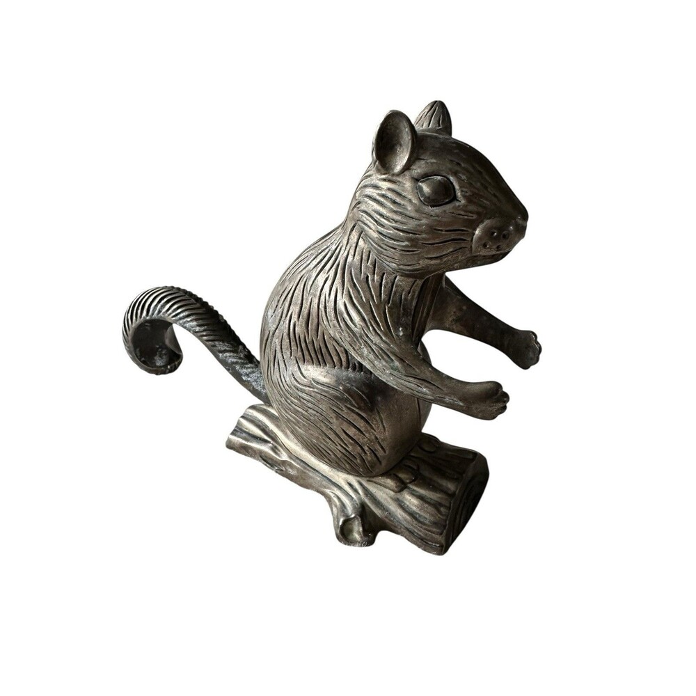 Godinger Silver Art Co Squirrel Figural Nut Cracker Silver-Plated Fall Decor